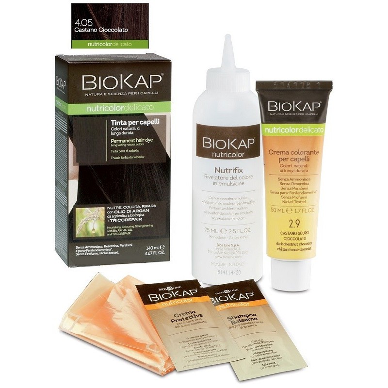 Biokap nutricolor delicato 4,05 new castano cioccolato tinta140 ml