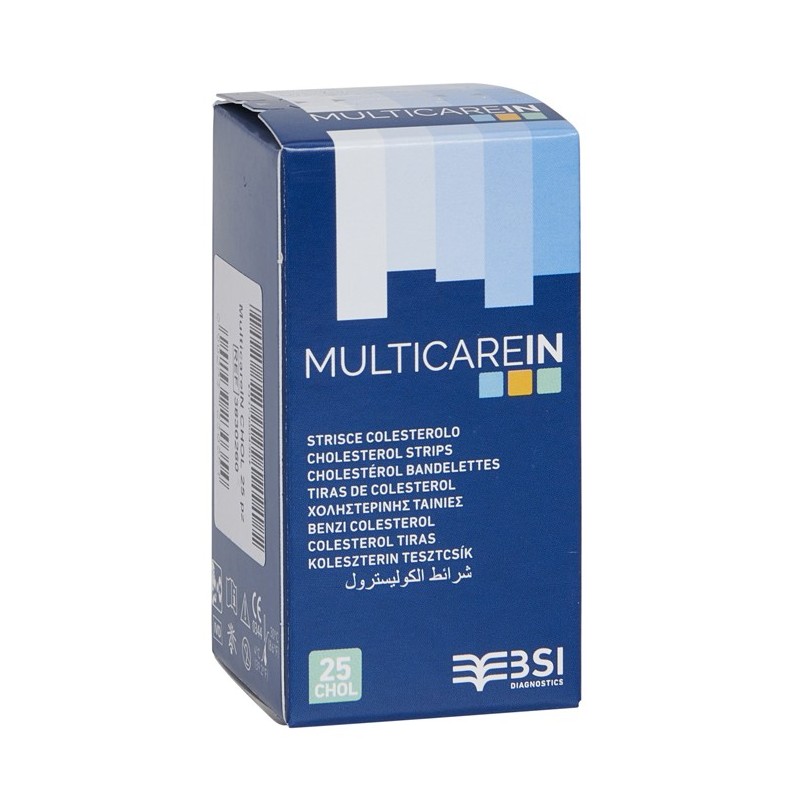 Test colesterolemia multicare in colesterolo in strisce conaspirazione capillare 25 pezzi