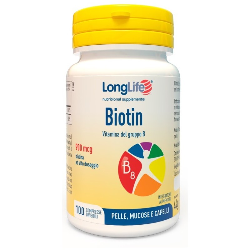 Longlife biotin 900 mcg 100 compresse