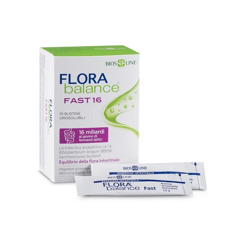 Biosline florabalance fast 10 bustine orosolubili