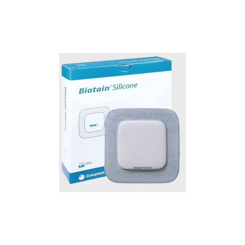 Medicazione biatain in schiuma di poliuretano con bordo adesivo in silicone 7,5x7,5 cm 10 pezzi Medicazione biatain in schiuma di poliuretano con bordo adesivo in silicone 7,5x7,5 cm 10 pezzi