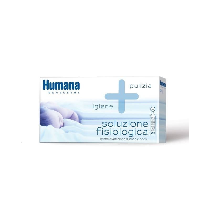 Humana soluzione fisiologica monodose, 20 flaconcini da 5ml