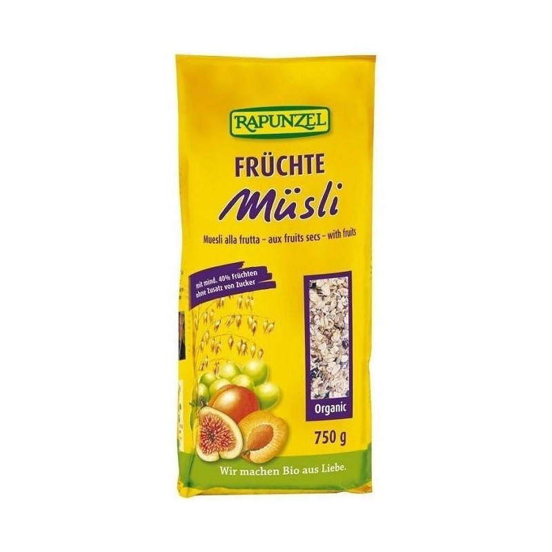 Rapunzel muesli alla frutta senza zuccheri aggiunti 750 g Rapunzel muesli alla frutta senza zuccheri aggiunti 750 g