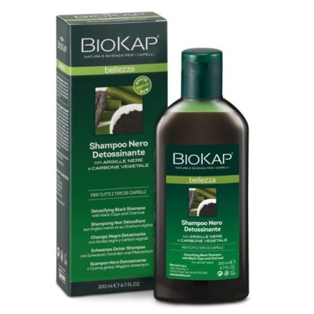 Biokap bellezza shampoo nero detossinante 200 ml biosline