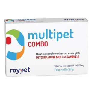 Multipet combo integratore vitaminico per cani e gatti 30 compresse