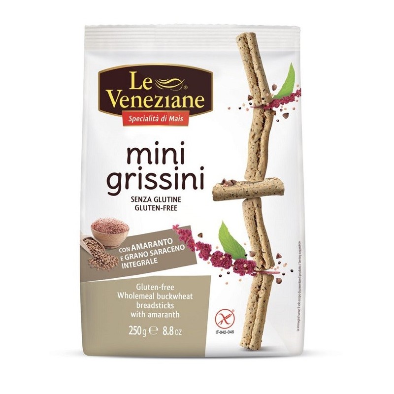 Le veneziane minigrissini grano saraceno integrale con amaranto 250 g Le veneziane minigrissini grano saraceno integrale con amaranto 250 g