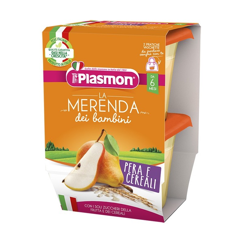 Plasmon la merenda dei bambini sapori di natura pera cerealiasettico 2 x 120 g