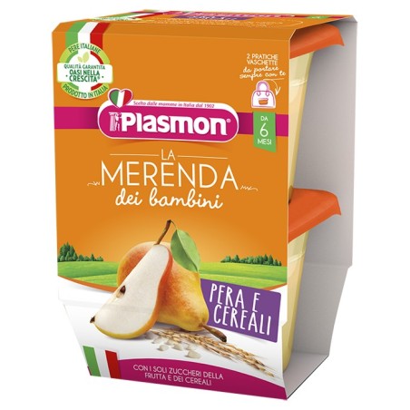 Plasmon la merenda dei bambini sapori di natura pera cerealiasettico 2 x 120 g