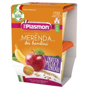 Plasmon la merenda dei bambini merende frutta cereali asettico 2 x 120 g