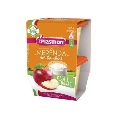 Plasmon la merenda dei bambini sapori di natura mela yogurtasettico 2 x 120 g