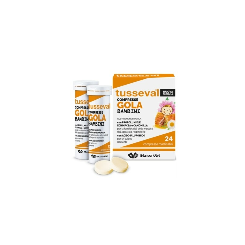 Tusseval gola bambini 24 compresse