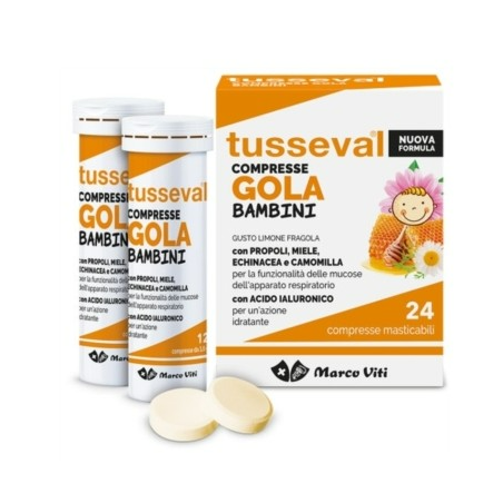 Tusseval gola bambini 24 compresse