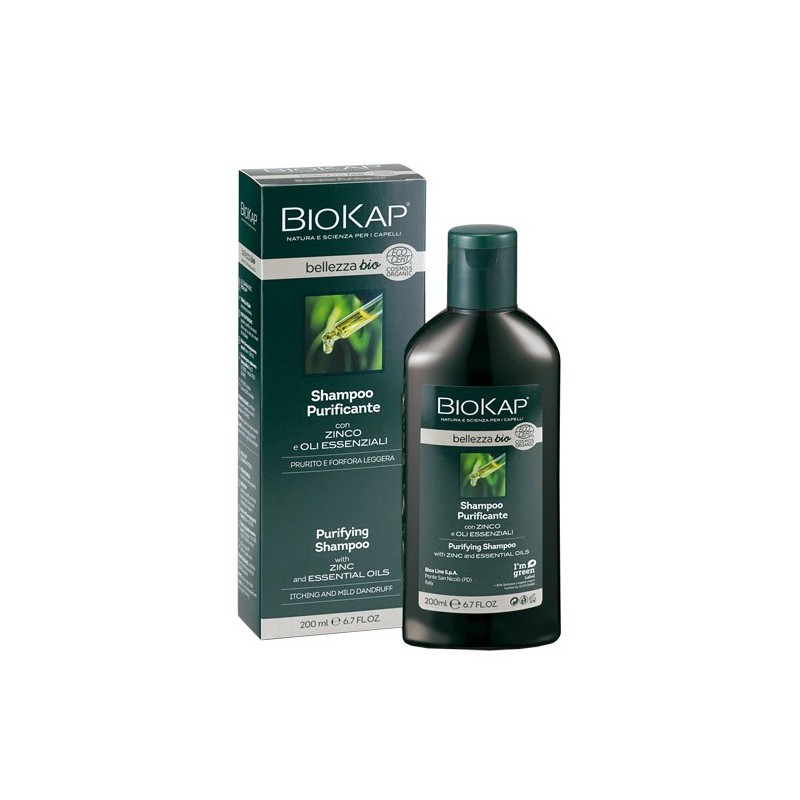 Biokap bellezza bio shampoo purificante cosmos ecocert 200 ml biosline
