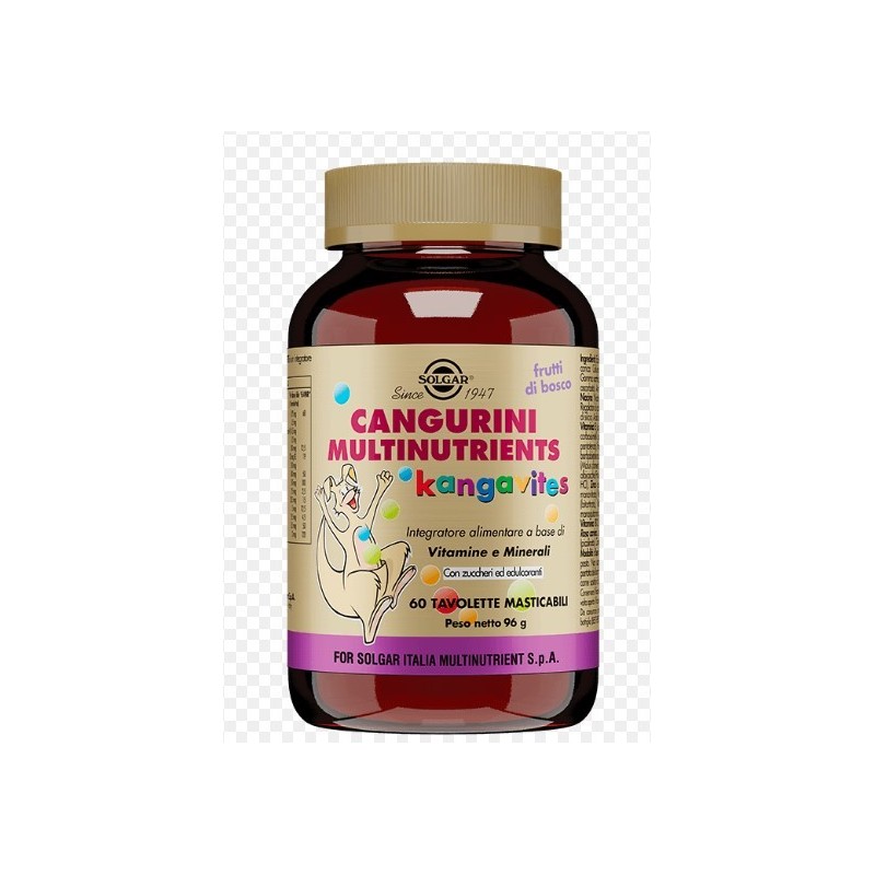 Cangurini multinutrients frutti bosco 60 tavolette masticabili Cangurini multinutrients frutti bosco 60 tavolette masticabili