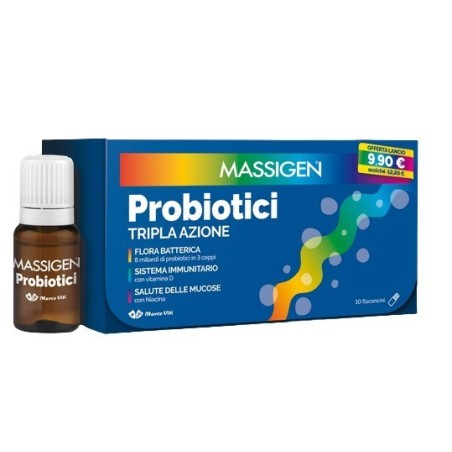 Massigen probiotici 10 flaconcini x 8 ml prezzo pieno