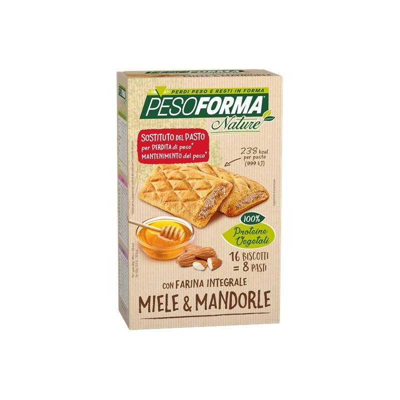 Pesoforma biscotto integr miele mandorle 16 pezzi 33 g