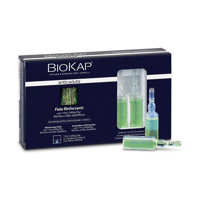 Biokap fiale rinforzanti anticaduta con tricoltil 12 pezzi da 7 ml new