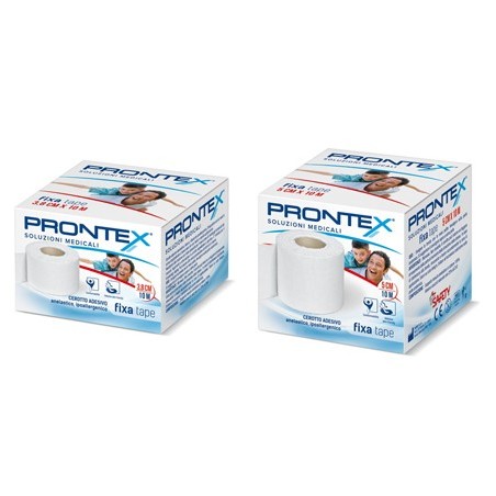 Benda in cotone prontex fixa tape m 10 x 3,8 cm bianco
