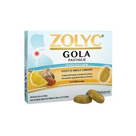 Zolyc gola miele/limone senza zuccheri 36 pastiglie