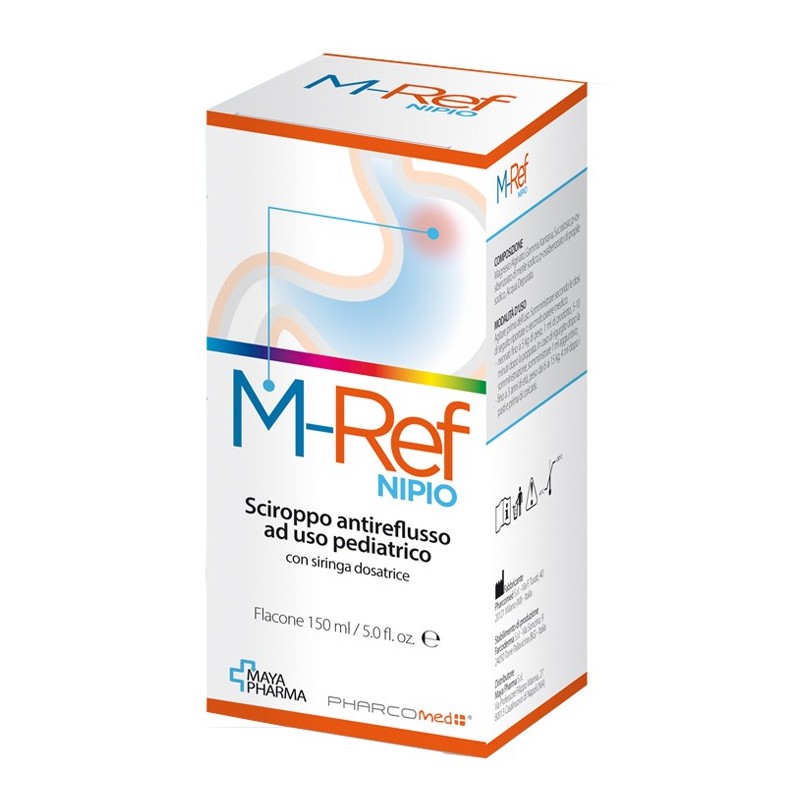M-ref nipio sciroppo antireflusso ad uso pediatrico 150 ml con siringa dosatrice