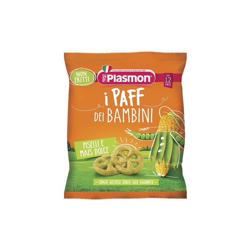 Plasmon dry snack paff piselli-mais 15 g Plasmon dry snack paff piselli-mais 15 g