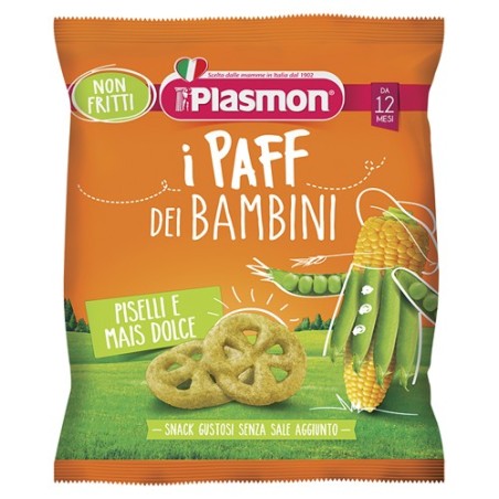 Plasmon dry snack paff piselli-mais 15 g Plasmon dry snack paff piselli-mais 15 g
