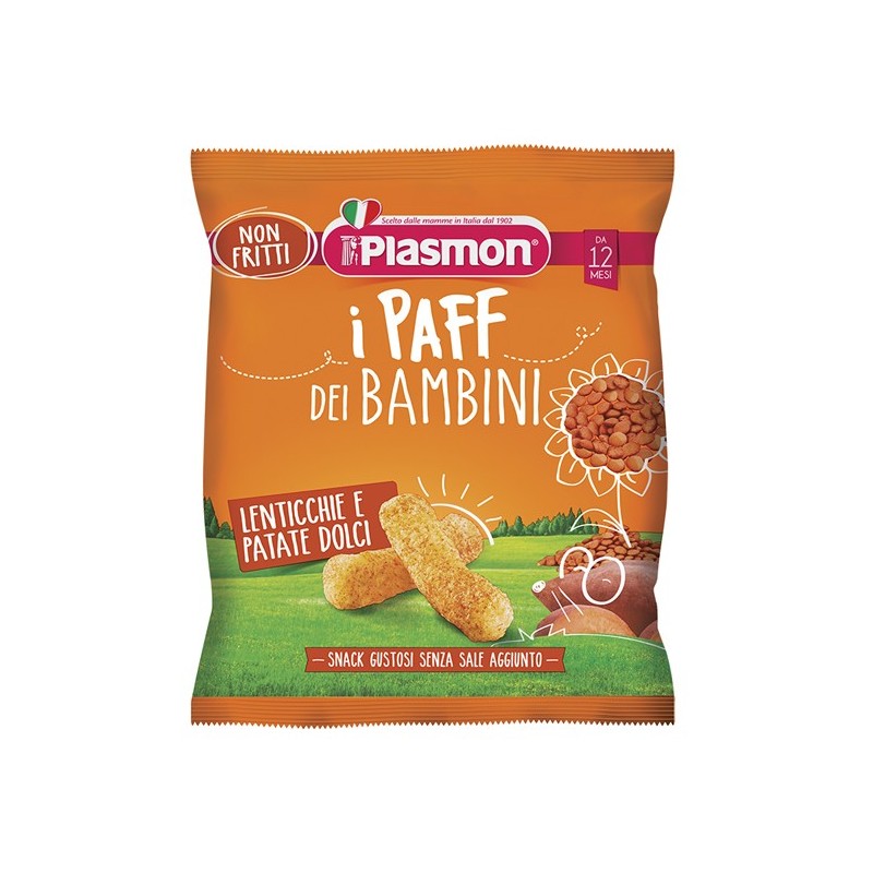 Plasmon dry snack paff lenticchie-patata dolce 15 g
