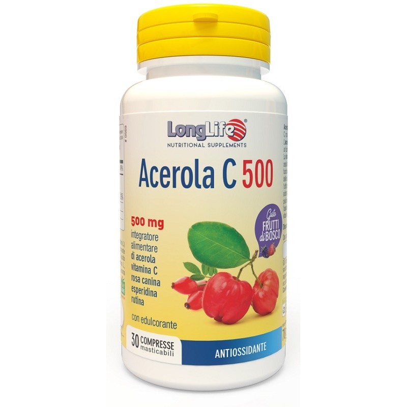 Longlife acerola c500 frutti di bosco 30 compresse