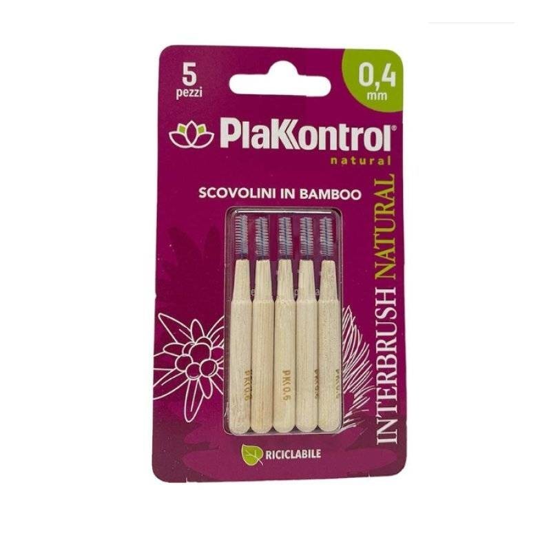 Plakkontrol natural kontrol interbrush 0,4mm 5 pezzi