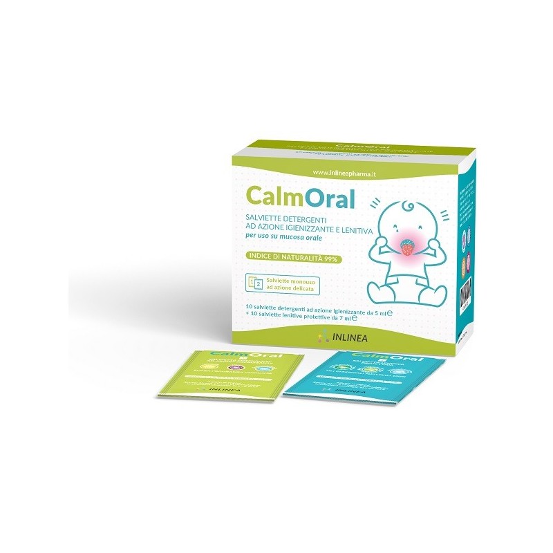 Calmoral 10 salviette detergenti + 10 salviette lenitive protettive