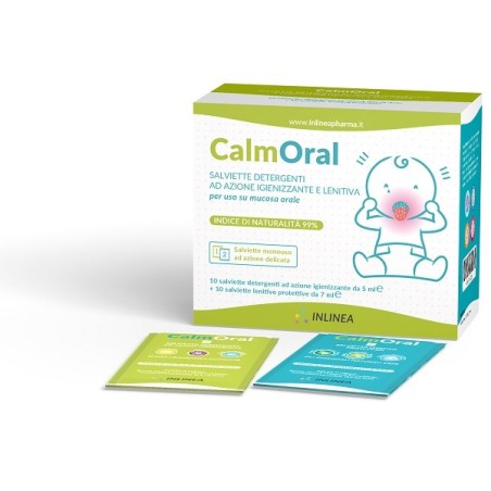 Calmoral 10 salviette detergenti + 10 salviette lenitive protettive