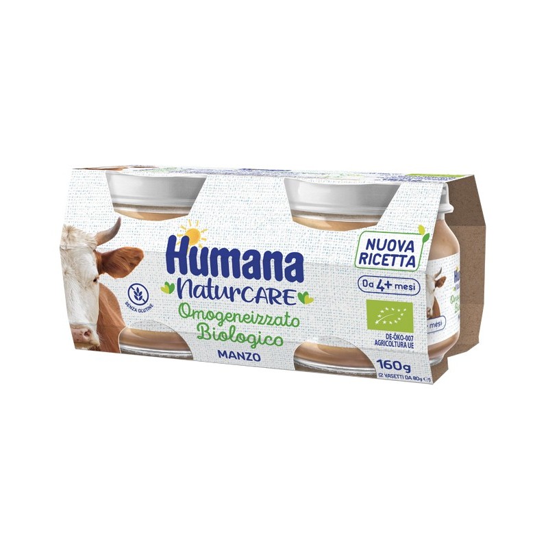 Humana omogeneizzato manzo biologico 2 pezzi 80 g