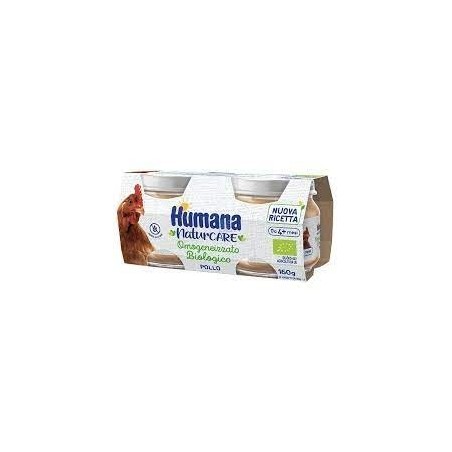 Humana omogeneizzato pollo biologico 2 pezzi 80 g