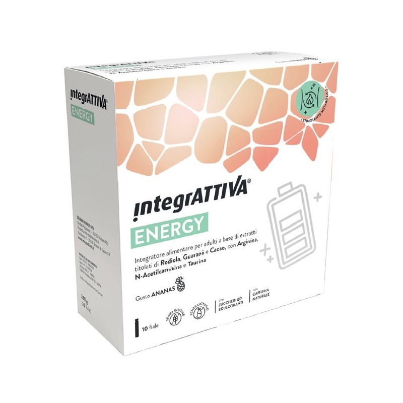 Integrattiva energy 10 fiale da 25ml gusto ananas Integrattiva energy 10 fiale da 25ml gusto ananas