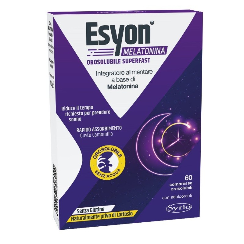 Esyon melatonina orosolubile superfast 60 compresse Esyon melatonina orosolubile superfast 60 compresse