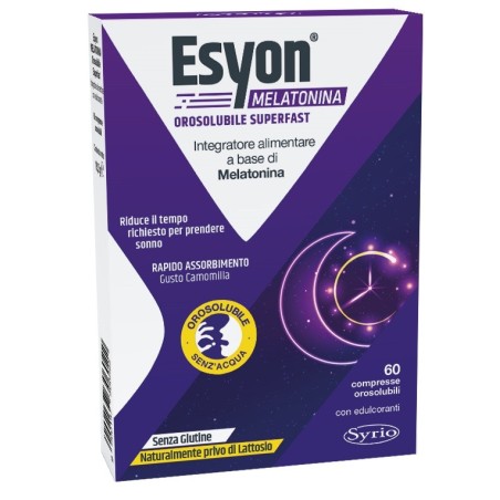 Esyon melatonina orosolubile superfast 60 compresse Esyon melatonina orosolubile superfast 60 compresse
