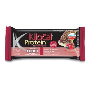 Kilocal protein barretta cioccolato bianco cocco frutti rossi 25 g