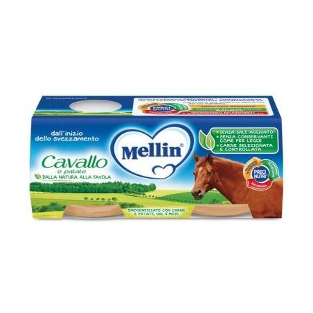 Mellin omogeneizzato cavallo e patate 2 x 80 g