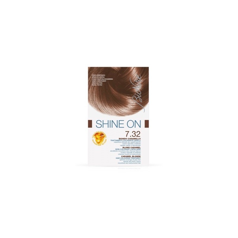 Bionike shine on trattamento colorante capelli biondo caramello 7.32