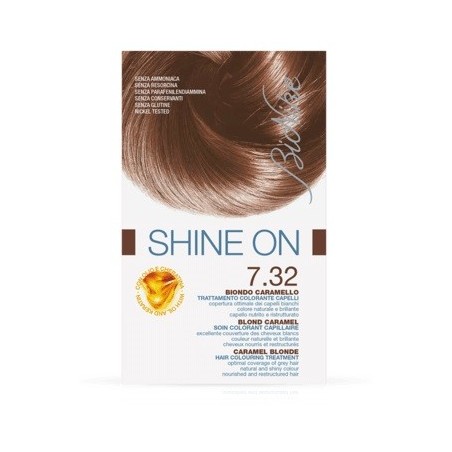 Bionike shine on trattamento colorante capelli biondo caramello 7.32