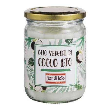 Fior di loto olio vergine di cocco bio 450 ml Fior di loto olio vergine di cocco bio 450 ml