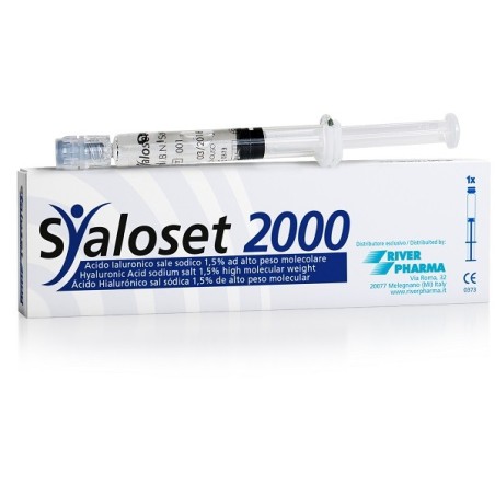 Siringa intra-articolare syaloset 2000 acido ialuronico 1,5%2 ml 1 pezzo Siringa intra-articolare syaloset 2000 acido ialuronico 1,5%2 ml 1 pezzo