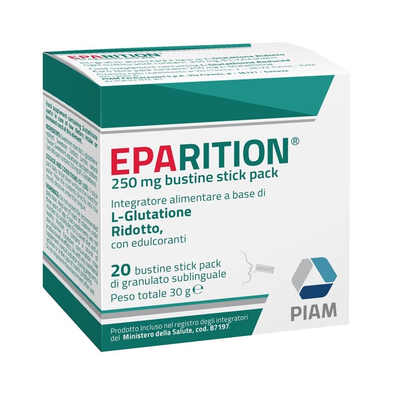 Eparition 20 bustine stick pack da 250 mg di granulato sublinguale Eparition 20 bustine stick pack da 250 mg di granulato sublinguale