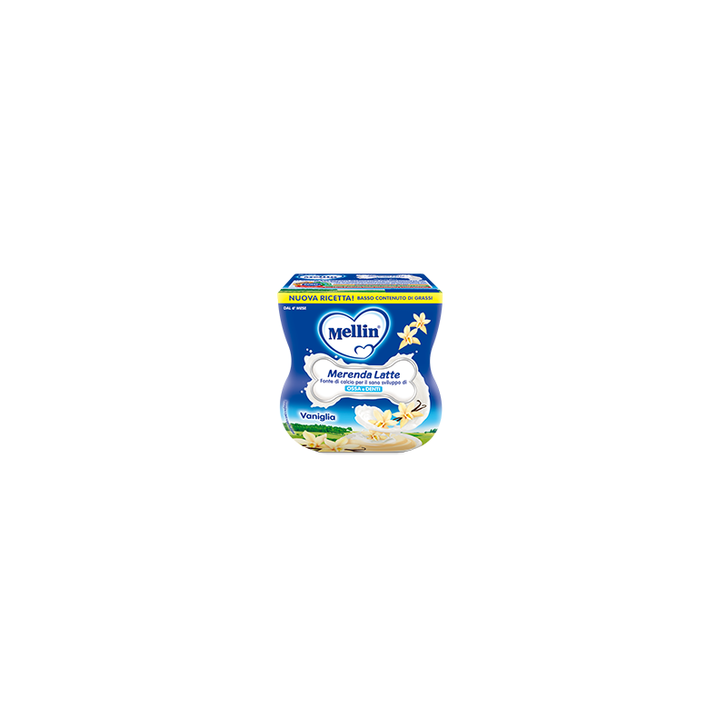 Mellin merenda latte vaniglia 2 x 100 g Mellin merenda latte vaniglia 2 x 100 g