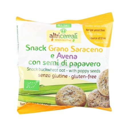 Altricereali snack saraceno e avena con semi di papavero 35g