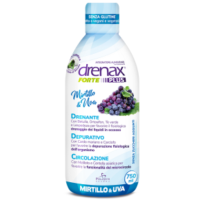 Drenax forte plus originale con mirtillo e uva 750 ml