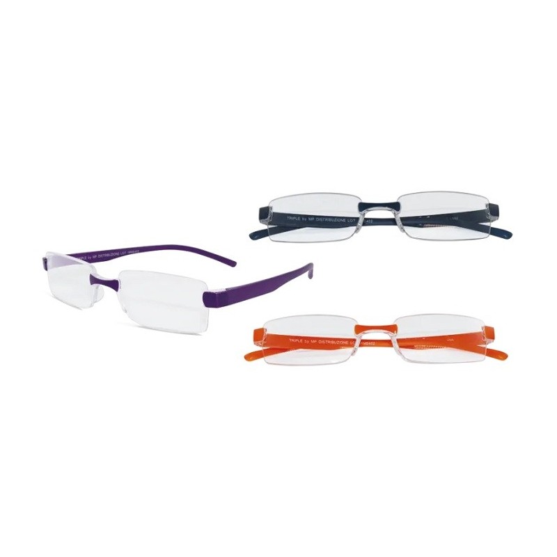 Occhiale da lettura premontato twins silver triple +3,50 diottrie