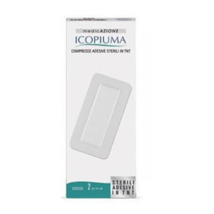 Benda compressa adesiva icopiuma in tessuto non tessuto 10 x30 cm 2 pezzi