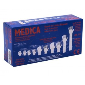 Guanti lattice senza polvere large 100 pezzi