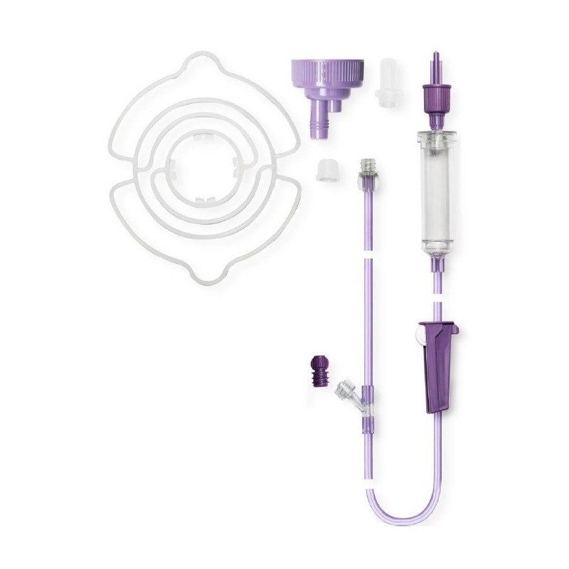 Flocare deflussore per sacche preriempite e bottiglie a gravita' Flocare deflussore per sacche preriempite e bottiglie a gravita'